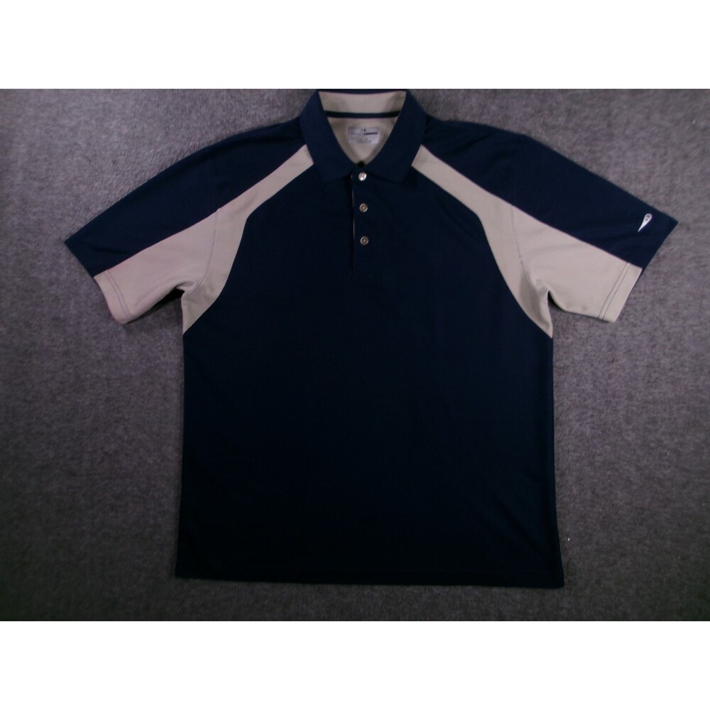 Grand Slam Polo Shirt Men Extra Large Navy Performance Classic Casual Golf Work